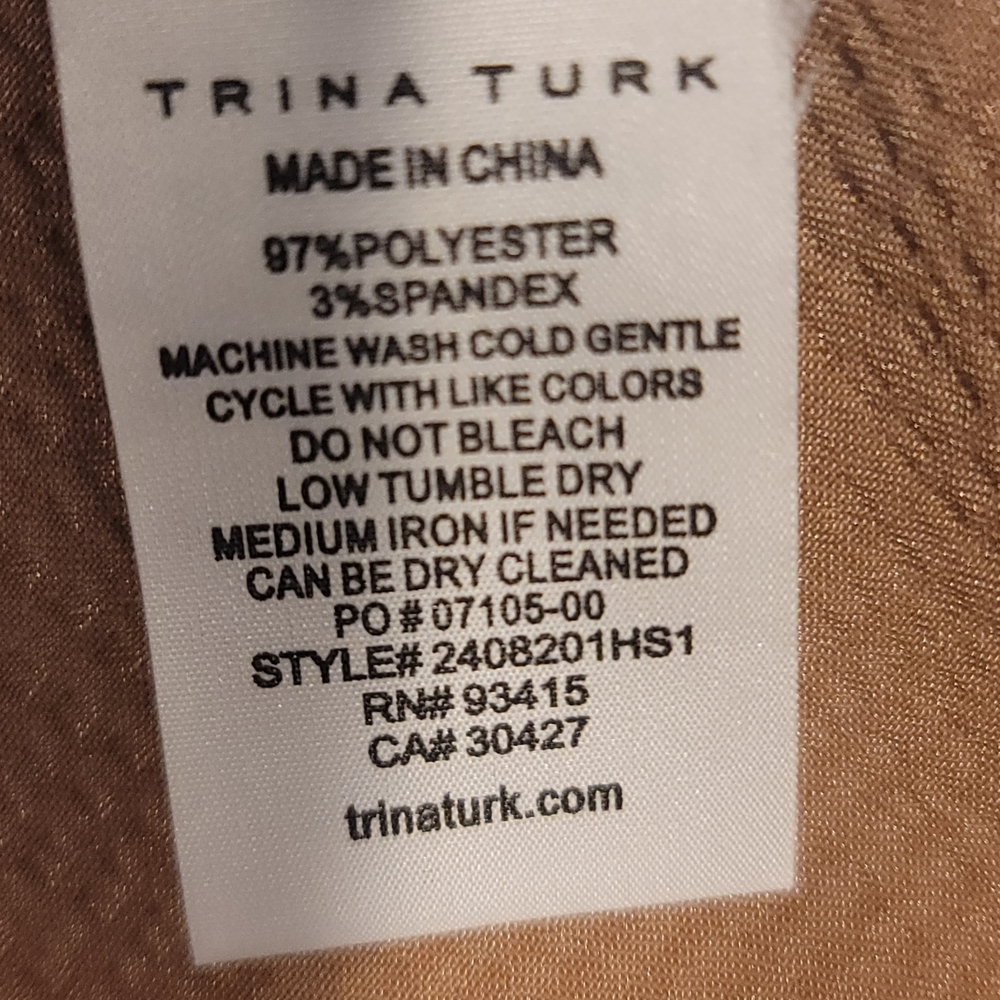Trina Turk Sahel Satin Asymmetric Midi-Skirt - Picture 8 of 8